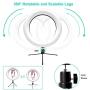 iMartine 10" LED Ring Light with Mic, Tripod Stand and Phone Holder for Selfie, Dimmable Desk Makeup Ringlight for Live Streaming, YouTube Video, Shooting with 3 Light Modes & 13 Brightness Levels