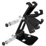 Desktop Cell Phone Stand, Double Adjustable Mobile Phone Tablet Holder, Aluminum Portable Desk Stand for iPhone 11, iPhone X, iPhone 8 7, Samsung, Galaxy S9 S8, iPad, Nintendo Switch.etc