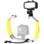 Movo XL Diving Rig Bundle with Waterproof LED Light - Compatible with GoPro HERO3, HERO4, HERO5, HERO6, HERO7, HERO8, Max, Session, and Waterproof Action Cam - Scuba Accessories for Underwater Camera