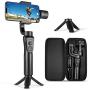 3-Axis Gimbal Stabilizer for iPhone 11 Pro XS Max XR X 8 Plus 7 6 SE Android Smartphone, with Sport Inception Mode Face Object Tracking Time-Lapse Long Battery Life, for Youtuber/Vlogger