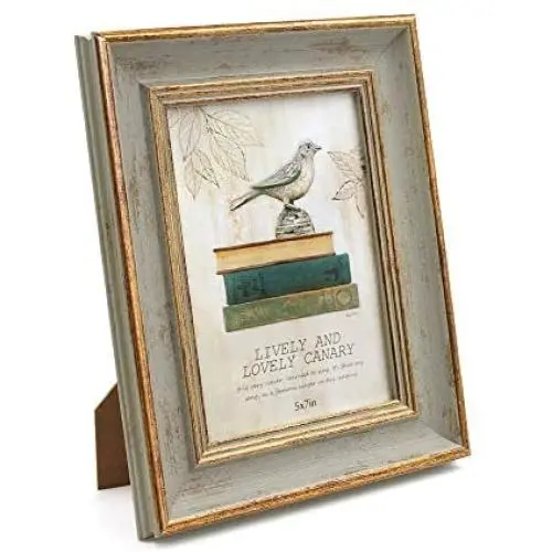 Afuly 5x7 Picture Frame Vintage Photo Frames Antique Green and Gold Real Glass Solid Wood Tabletop Display Wall Mount Unique Gifts for Father Grandpa Afuly 5x7 Picture Frame Vintage Photo Frames Antique Green and Gold Real Glass Solid Wood Tabletop Display Wall Mount Unique Gifts for Father Grandpa