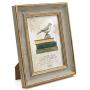 Afuly 5x7 Picture Frame Vintage Photo Frames Antique Green and Gold Real Glass Solid Wood Tabletop Display Wall Mount Unique Gifts for Father Grandpa