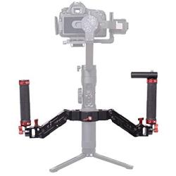 DIGITALFOTO Ares Z Axis Spring Gimbal Dual Handle,Damping Detachable Dual Grip Compatible with ZHIYUN Crane 2, DJI Ronin S/SC, FEIYU AK2000/4000, Moza Air 2 and More 3 Axis Gimbal