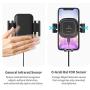 Sinjimoru Automatic Clamping Wireless Car Charger Mount, Smart Sensor Phone Holder for Car with 2 Way Air Vent Clip, Car Phone Mount with Secure Fast Charger, Sinjimoru O-Grab Bal, Black