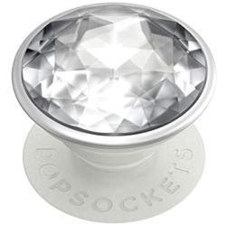 PopSockets: PopGrip with Swappable Top for Phones and Tablets - Disco Crystal Silver