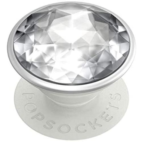 PopSockets: PopGrip with Swappable Top for Phones and Tablets - Disco Crystal Silver