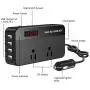 BMK 200W Car Power Inverter DC 12V to 110V AC Car Inverter 4 USB Ports Charger Adapter Car Plug Converter with Switch and Current LCD Screen BMK 200W Car Power Inverter DC 12V to 110V AC Car Inverter 4 USB Ports Charger Adapter Car Plug Converter with Switch and Current LCD Screen