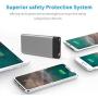 Portable Charger 30000mAh 2USB Ports/Super Bright Flashlight Portable Charger Quick Charge Phone Pad (Black 30000mAh)