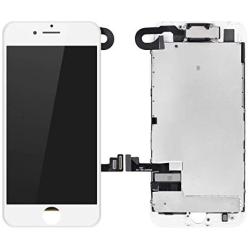 Screen Replacement for iPhone 7 Pre-Assembled LCD Display and 3D Touch Screen Digitizer Replacement with Proximity Sensor, Ear Speaker, Front Camera and Repair Tools (White)