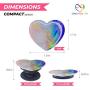 Senoj Forever: Heart Shape Phone Socket Mount Expanding Phone Holder Grip and Universal Collapsible Stand for Smartphones and Tablets - Glossy (Dark Opal)