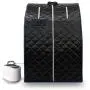 KUPPET 2020s Newest Portable Folding steam Sauna Room 2L Single-use Home Sauna spa, Weight Loss Through Chair, Remote Control, steam Pot, Foot pad, mat (Black)