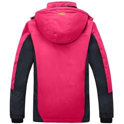 Wantdo Womens Mountain Waterproof Ski Jacket Windproof Rain Jacket Winter Warm Snow Coat