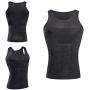 GKVK Mens Slimming Body Shaper Vest Shirt Abs Abdomen Slim