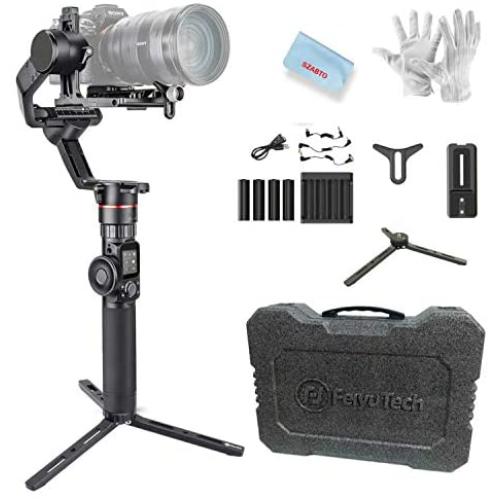 FeiyuTech AK2000 3-Axis Gimbal Stabilizer for Sony Canon 5D Panasonic GH5 GH5S Nikon D850 Mirrorless & DSLR Digital Camera Smart Touch Panel WiFi Bluetooth Connection Hunting Mode 2.8kg Payload