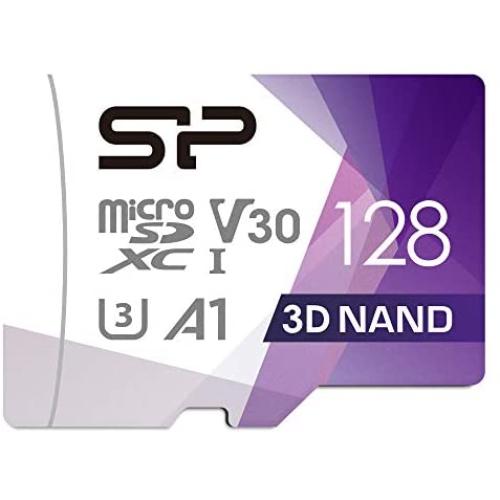Silicon Power U3 128GB Micro SD Card Nintendo-Switch Compatible, SDXC High Speed MicroSD Memory Card with Adapter