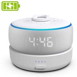 GGMM D3 Battery Base for Dot 3rd Gen to Make Dot Portable, White (Not Include Dot 3rd)