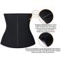 YIANNA Women Latex Underbust Waist Training Corsets/Cincher Zip&Hook Hourglass Body Shaper