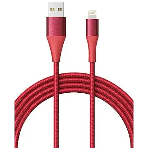 Xcentz Lightning Cable 3ft, Apple MFi Certified iPhone Charger, Braided Nylon Fast Charging iPhone Cable with Premium Metal Connector for iPhone 11/11 Pro/X/XS/XR/XS Max/8, iPad Mini/Air, Red Xcentz Lightning Cable 3ft, Apple MFi Certified iPhone Charger, Braided Nylon Fast Charging iPhone Cable with Premium Metal Connector for iPhone 11/11 Pro/X/XS/XR/XS Max/8, iPad Mini/Air, Red