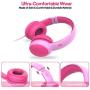 gorsun Kids Headphones with Limited Volume, Children Headphone Over Ear, Kids Headphones for Boys and Girls, Wired Headset for Children-Pink