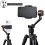 Zecti Tripod Head for Cell Phone CNC Aluminum Alloy 360 Degree Smooth Rotation All-Dimensional Angle Adjusting Video Head for Tripod Monopod Sliders