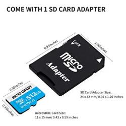 Micro Center Premium 512GB microSDXC Card UHS-I Flash Memory Card C10 U3 V30 4K UHD Video A1 Micro SD Card with Adapter (512GB)