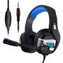 Stereo Wired Noise Cancelling PS4 Xbox one Headset Playstation 4 Gaming Headset with Microphone Volume Control Over On Ear Deep Bass Surround Sound Headphone Earphones PC Tablet Laptop