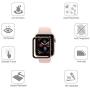 2 Pack - Liquid Tempered Glass Screen Protector Compatible for Apple Watch Full Coverage Protective Foil 9H 2.5D (38mm)