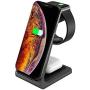 MiromTec Wireless Charger 3in1 Charging Station, Apple Watch Series 5,4,3,2, Airpods pro Fast Qi Wireless Charging Stand, Dock for iPhone, Qi Enabled Phones (with QC 3.0 Adapter)