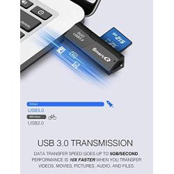 SmartQ C307 USB 3.0 Portable Card Reader for SD, SDHC, SDXC, MicroSD, MicroSDHC, MicroSDXC, with Advanced All-in-One Design