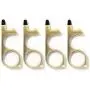 Baswlth 4-Pack No Touch Door Opener Tool,Touch Free Safe Door Opening Keychain Tool,Stylus Multi-function Key Tool for Handle,Touchscreens,Keypad,Button and Bottle Opener(Bronze) Baswlth 4-Pack No Touch Door Opener Tool,Touch Free Safe Door Opening Keychain Tool,Stylus Multi-function Key Tool for Handle,Touchscreens,Keypad,Button and Bottle Opener(Bronze)