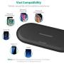 Wireless Charging Pad RAVPower Qi Fast Wireless Charger with 4 Coils 10W for Galaxy S9+ S9 S8+ S8, Compatible iPhone Xs MAX XR XS X 8 Plus & All Qi-Enabled Devices (QC 3.0 Adapter Included)