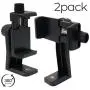 2 Pack Phone Mount Tripod Adapter - Universal Cell Phone Clamp Holder, Tripod Firm Attachment for iPhone, Galaxy and Other Smartphones 2 Pack Phone Mount Tripod Adapter - Universal Cell Phone Clamp Holder, Tripod Firm Attachment for iPhone, Galaxy and Other Smartphones