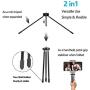 Ring Light Tripod,Adjustable Mini Travel Ring Light Accessories Portable Camera Stand Holder with Universal 1/4 Screw,Apply to Phone,Ring Light,Mini Camera,GoPro Selfie SLR Sports Camera…(Only Tripod)