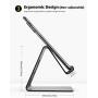 Lamicall Cell Phone Stand, Phone Dock: Cradle, Holder, Stand for Office Desk, Compatible with iPhone 11 Pro Xs Xs Max Xr X 8 7 6 6s Plus, All Android Smartphones Charging - Black (Non-Adjustable)