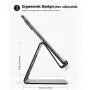 Lamicall Cell Phone Stand, Phone Dock: Cradle, Holder, Stand for Office Desk, Compatible with iPhone 11 Pro Xs Xs Max Xr X 8 7 6 6s Plus, All Android Smartphones Charging - Black (Non-Adjustable)