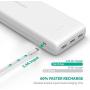 Portable Charger 32000mAh RAVPower Power Bank 3-Port Battery Pack Total 6A External Battery Phone Charger Compatible with iPhone 11 Pro Max SE XS iPad Pro Samsung Galaxy S20 Note10 Pixel (White)