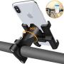 PROMEND Bike Phone Mount Holder, Aluminium Bicycle & Motorcycle Phone Holder Adjustable, Anti Slip Bike Electrical Device Mounts for iPhone Xs Max, XR, 6 Plus, Galaxy S9, S8 etc.