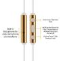 Betron ELR50 Earphones, in Ear Headphones with Mic and Remote Control, Noise Isolating Earbuds, Bass Driven Sound, Premium Audio Quality, Compatible with iPhone and Android Devices, Gold