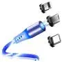LED Flowing Magnetic Phone Charging Cable