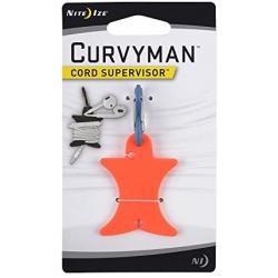 Nite Ize Curvyman Cord Supervisor - Easy Earbud Organizer, Headphone Cord Wrap - Orange (CVM-03-19)