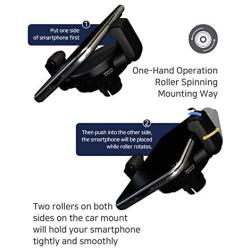 REDBEAN Wireless Car Charger 10W Qi Fast Charging Adjustable Roller Mount Dashboard Windshield Air Vent Holder Compatible with iPhone 11Pro Max Xs MAX XS XR X 8 Plus, Samsung Galaxy S10 S9 S8 Plus