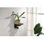 Konhard Stainless Steel Single Roll Toilet Paper Holder with Shelf Wall Mounted, Black