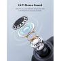 True Wireless Earbuds TaoTronics SoundLiberty 79 Smart AI Noise Reduction Technology for Clear Calls, Single/Twin Mode, 30H Playtime, USB Type C, IPX8 Waterproof, with Charging Case, Silver Black
