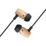 Francois et Mimi Elite Genuine 3.5mm Wood in-Ear Noise-isolating Earbuds Headphones with Mic, Retail Packaging!