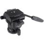 TYCKA Fluid Video Tripod Head Camera Fluid Drag Pan Head with Quick Release Plates 1/4" and 3/8" Screws Mounting for DSLR Cameras, Camcorder, Monopod and Tripods