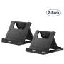 Elimoons Phone Stand, 2 Pack Cell Phone Stand, Universal Foldable Tablet Stand Multi-Angle Pocket Desktop Holder Cradle Compatible Phone XR XS Max X/8/7 Plus/7/6s/6/5/4 SE, Tablets (6-11)