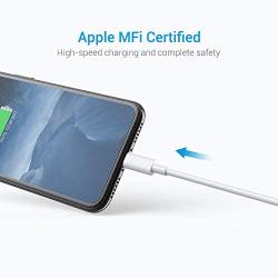 Lightning Cable MFi Certified - Nikolable 3Pack 6FT Lightning to USB-A Cable for iPhone Charger, Durable Fast Charging Cord Compatible with iPhone 11 Pro Max XS XR 8 7 6 Plus 5S iPad iPod, White