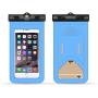 PRILAN 2 Pack Universal Waterproof Phone Case with Airbag or Compass Pouch,Floating Phone Bags Swimming Snorkeling,Clear Sensitive PVC Touch Screen,Phone Case Dry Bag for Most Phone 6-6.5 Inches