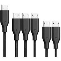 Anker [6-Pack Powerline Micro USB - Durable Charging Cable [Assorted Lengths] for Samsung, Nexus, LG, Motorola, Android Smartphones and More (Black)