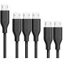Anker [6-Pack Powerline Micro USB - Durable Charging Cable [Assorted Lengths] for Samsung, Nexus, LG, Motorola, Android Smartphones and More (Black)